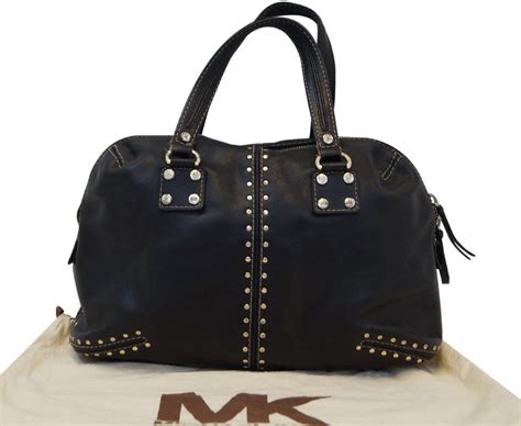 michael kors bag with round gold studs|Michael Kors soho shoulder bag.